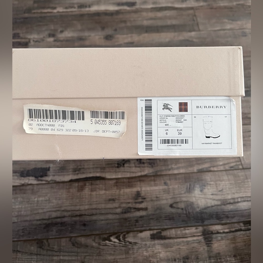 Used Burberry Rain Boots - Picture 2 of 3